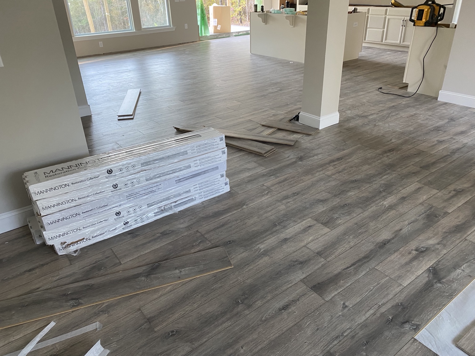 Finished warm tone hardwood floor